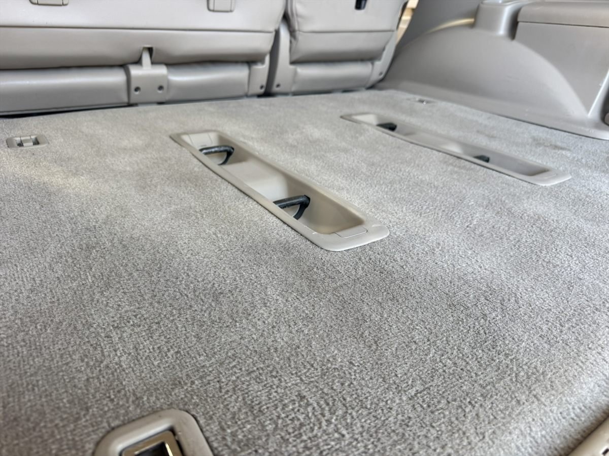 Rear cargo area carpet cleaned during an interior detail